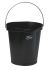 12L Plastic Black Bucket With Handle