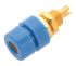 Hirschmann Test & Measurement Blue Female Banana Socket, 4 mm Connector, Solder Termination, 32A, 30 V ac, 60V dc, Gold