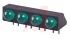 Lumex LED világító dióda, furatos, 4 LED, zöld, 565 nm, 40 mcd, 2,5 V, 60°, QuasarBrite sorozat