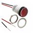 Dialight Red Panel Mount Indicator, 5V dc, 17.5mm Mounting Hole Size, Lead Wires Termination