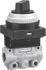 SMC Push Button (Flush) Pneumatic Relay Pneumatic Manual Control Valve VM100 Series, G 1/8, 1/8in, III B