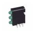 PCB LED indikátor, řada: 564 barva Zelená Pravý úhel Průchozí otvor 3 LED 60° Dialight