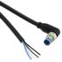 TE Connectivity Right Angle Male 4 way M8 to Unterminated Sensor Actuator Cable, 1.5m