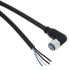 TE Connectivity Right Angle Female M8 to Free End Sensor Actuator Cable, 3 Core, PUR, 1.5m