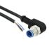 TE Connectivity Right Angle Male M12 to Free End Sensor Actuator Cable, 4 Core, PUR, 1.5m