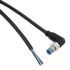 TE Connectivity Right Angle Male 3 way M8 to Unterminated Sensor Actuator Cable, 1.5m