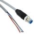 TE Connectivity Straight Male M12 to Unterminated Sensor Actuator Cable, 8 Core, PUR, 1.5m