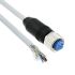 TE Connectivity Straight Female 3 way M12 to Unterminated Sensor Actuator Cable, 1.5m