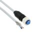 TE Connectivity Straight Female M12 to Free End Sensor Actuator Cable, 4 Core, PUR, 1.5m