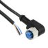 TE Connectivity Right Angle Female M12 to Free End Sensor Actuator Cable, 4 Core, PUR, 1.5m