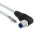 TE Connectivity Right Angle Male M12 to Free End Sensor Actuator Cable, 3 Core, PUR, 1.5m