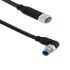 TE Connectivity M12 to M12 Plug Cable assembly, 4 Core 1.5m Cable