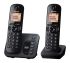 Panasonic (KX-TGC222E) Telefon 2 db-os csomag, Vezeték nélküli, Asztali, LCD kijelzővel, Fekete G típusú – brit 3