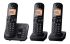 Panasonic (KX-TGC223E) Telefon 3 db-os csomag, Vezeték nélküli, Asztali, LCD kijelzővel, Fekete G típusú – brit 3
