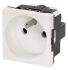 Weidmüller White 1 Gang Plug Socket, 2+E Poles, 16A, Type E - French, Outdoor Use