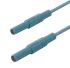 Cable de prueba con conector de 4 mm  Hirschmann de color Azul, Macho-Macho, 1000V ac/dc, 16A, 1m