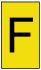HellermannTyton Ovalgrip Slide On Cable Markers, Black on Yellow, Pre-printed "F", 1.7 → 3.6mm Cable