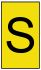 HellermannTyton Ovalgrip Slide On Cable Markers, Black on Yellow, Pre-printed "S", 1.7 → 3.6mm Cable, 901-10672