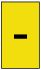 HellermannTyton HO50 Slide On Cable Markers, Black on Yellow, Pre-printed "-", 1.7 → 3.6mm Cable