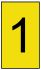 HellermannTyton Ovalgrip Slide On Cable Markers, Black on Yellow, Pre-printed "1", 1.7 → 3.6mm Cable