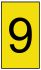 HellermannTyton HO50 Clip On Cable Markers, Black on Yellow, Pre-printed "9", 1.7 → 3.6mm Cable