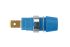 Schutzinger Blue Female Banana Socket, 4 mm Connector, Tab Termination, 32A, 1000V, Gold Plating