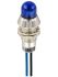 Sloan Blue Indicator, 5 → 28V dc, 8.2mm Mounting Hole Size, Lead Wires Termination, IP68