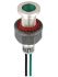 Sloan Green Panel Mount Indicator, 12V dc, 6.2mm Mounting Hole Size, Lead Wires Termination, IP68