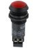 Indicador LED de color Rojo, lente prominente, marco Negro, Ø de montaje 16mm, 230V ac, 20mA, 800mcd, IP65