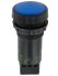 Indicador LED Sloan, Azul, lente prominente, marco Negro, Ø montaje 22mm, 230V ac, 20mA, 3000mcd, IP65