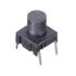IP67 Black Flat Button Tactile Switch, Single Pole Single Throw (SPST) 50 mA 6.5 (Dia.)mm PCB