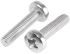 RS PRO Pozi Pan A2 304 Stainless Steel Machine Screws DIN 7985, M8x20mm