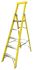 RS PRO Fibreglass 5 steps Step Ladder, 1.37m platform height