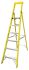RS PRO Fibreglass 6 steps Step Ladder, 1.65m platform height