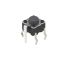 Grey Cap Tactile Switch, Single Pole Single Throw (SPST) 50 mA 1.4mm Snap-In