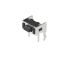 Black Button Tactile Switch, SPST 50 mA Snap-In