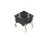 Black Button Tactile Switch, SPST 50 mA 1.3mm Snap-In