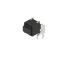 Black Cap Tactile Switch, SPST 5 mA 1.5mm Snap-In