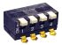 KNITTER-SWITCH 4 Way Surface Mount DIP Switch 4PST, Flat Actuator