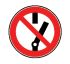 Znak zakazu PVC Czarny/czerwony/biały Bezpieczeństwo wyposażenia, Brak Tak Etykieta