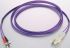 RS PRO LC to ST Duplex Multi Mode OM3 Fibre Optic Cable, 50/125μm, Purple, 10m