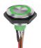 APEM Illuminated Vandal Proof Push Button Switch, Momentary, Panel Mount, 30.2mm Cutout, SPST, Green LED, 30V dc, IP67