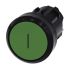 Siemens Flat Green Push Button Head - Momentary, SIRIUS ACT Series, 22mm Cutout, Round
