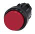 Siemens 红色圆形按钮头, Φ22mm开孔, Φ29.5mm按钮, 瞬时, IP66, IP67, IP69K, SIRIUS ACT系列 3SU1000-0BB20-0AA0