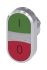 Siemens Flat Green, Red Push Button Head - Momentary, SIRIUS ACT Series, 22mm Cutout, Round