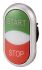 Eaton RMQ Titan M22 Series Green, Red Illuminated Momentary Push Button, 22mm Cutout, IP66