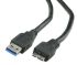 Roline Male USB A to Male Micro USB B Cable, USB 3.0, 150mm