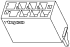 TE Connectivity Csatlakozó ház, Micro-MaTch sorozat, távolság: 1.27mm, 4 érintkezős, Egyenes, Nő
