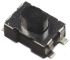 IP40 Black Button Tactile Switch, SPST 50 mA 2.11mm Surface Mount