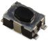 IP40 Black Button Tactile Switch, SPST 50 mA 2.11mm Surface Mount
